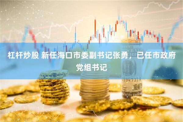 杠杆炒股 新任海口市委副书记张勇，已任市政府党组书记
